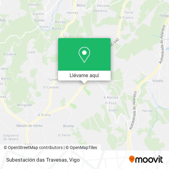 Mapa Subestación das Travesas