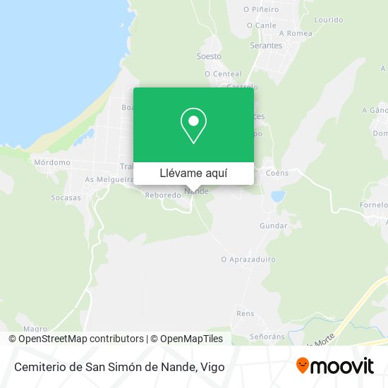 Mapa Cemiterio de San Simón de Nande