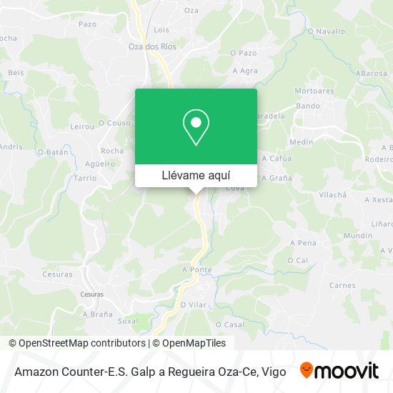 Mapa Amazon Counter-E.S. Galp a Regueira Oza-Ce