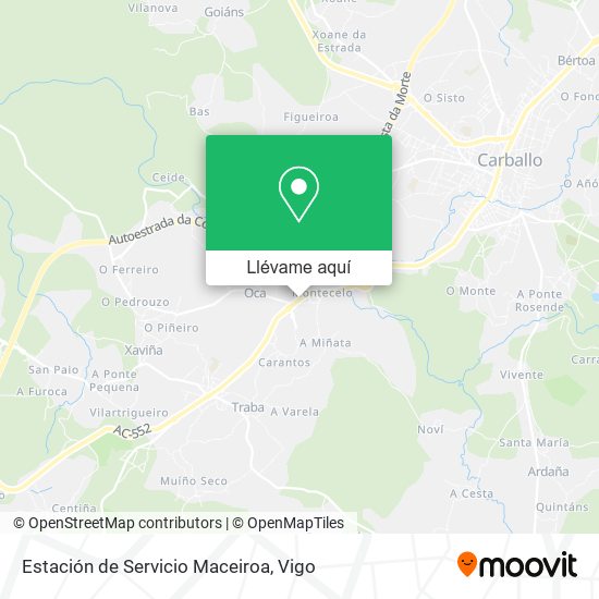 Mapa Estación de Servicio Maceiroa