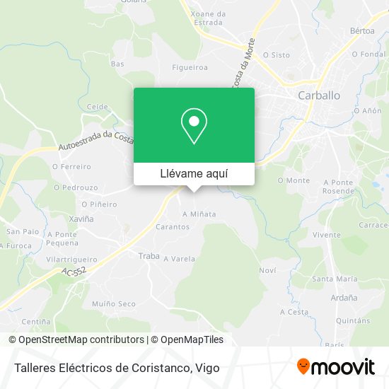 Mapa Talleres Eléctricos de Coristanco