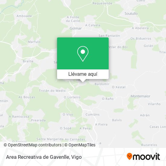 Mapa Area Recreativa de Gavenlle
