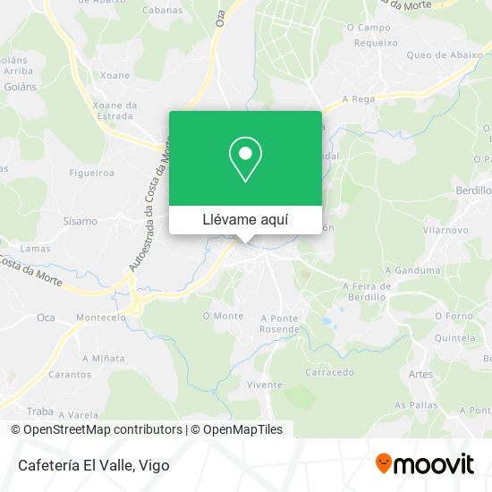 Mapa Cafetería El Valle