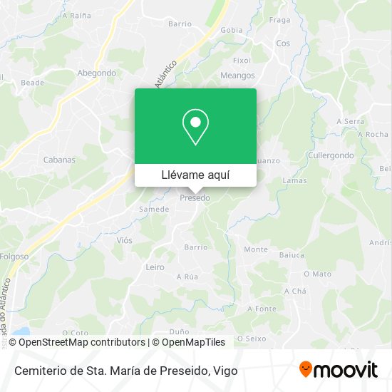 Mapa Cemiterio de Sta. María de Preseido