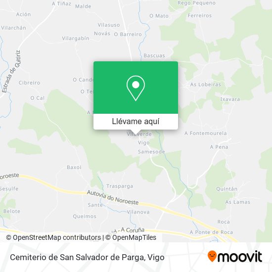 Mapa Cemiterio de San Salvador de Parga