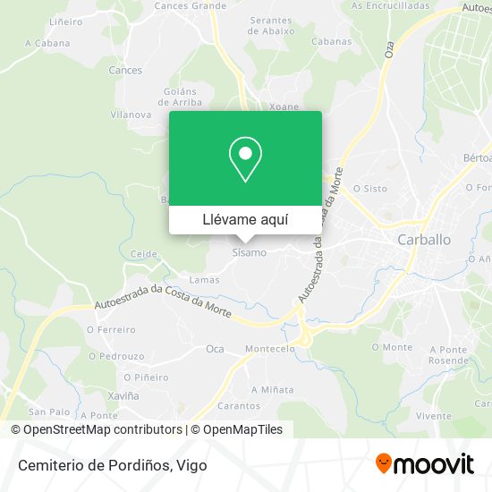 Mapa Cemiterio de Pordiños