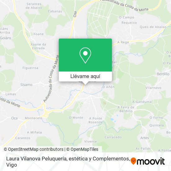 Mapa Laura Vilanova Peluquería, estética y Complementos