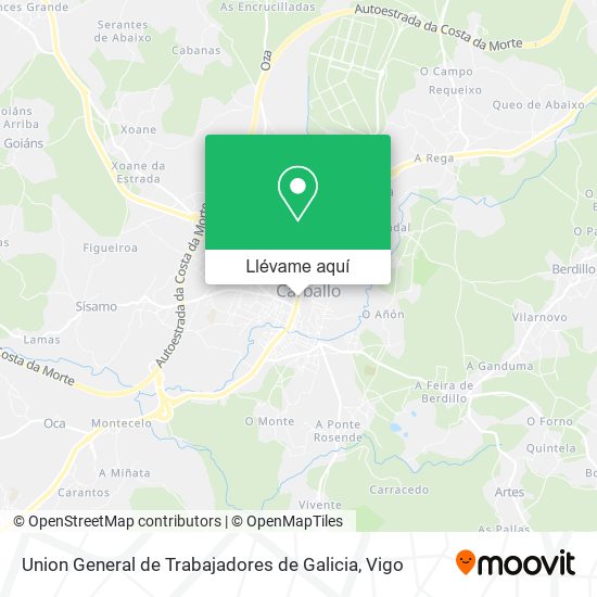 Mapa Union General de Trabajadores de Galicia