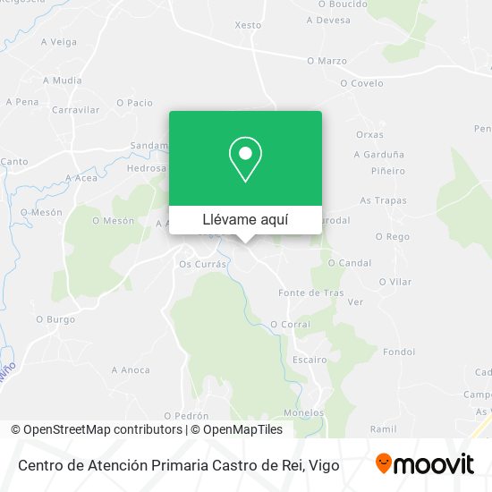 Mapa Centro de Atención Primaria Castro de Rei