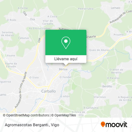 Mapa Agromascotas Berganti.