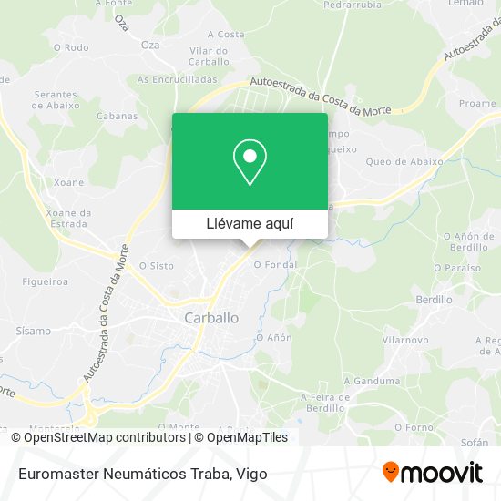 Mapa Euromaster Neumáticos Traba