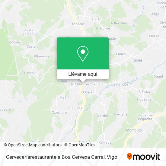 Mapa Cerveceríarestaurante a Boa Cervexa Carral