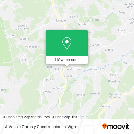 Mapa A Valexa Obras y Construcciones