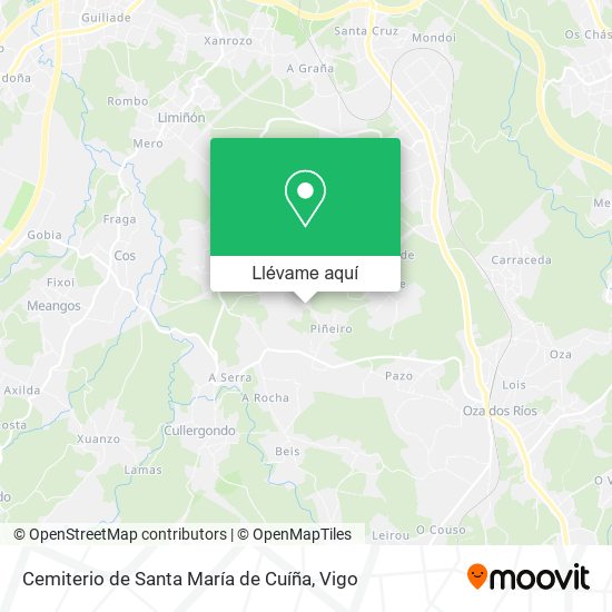 Mapa Cemiterio de Santa María de Cuíña