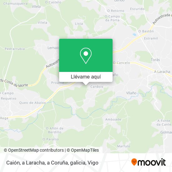 Mapa Caión, a Laracha, a Coruña, galicia