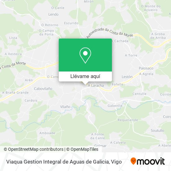 Mapa Viaqua Gestion Integral de Aguas de Galicia