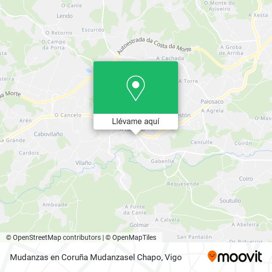 Mapa Mudanzas en Coruña Mudanzasel Chapo