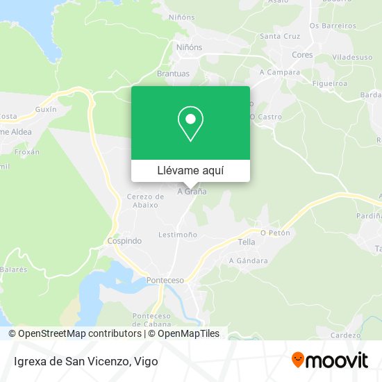 Mapa Igrexa de San Vicenzo
