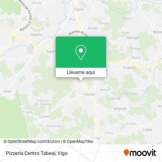 Mapa Pizzería Centro Tabeai