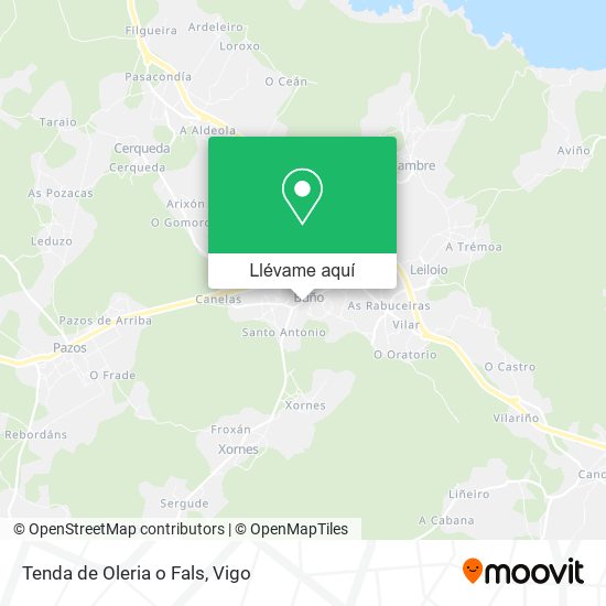 Mapa Tenda de Oleria o Fals