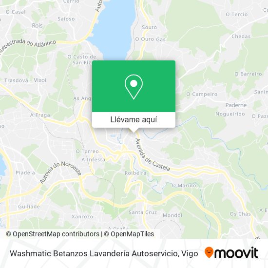 Mapa Washmatic Betanzos Lavandería Autoservicio