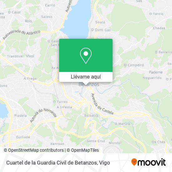 Mapa Cuartel de la Guardia Civil de Betanzos