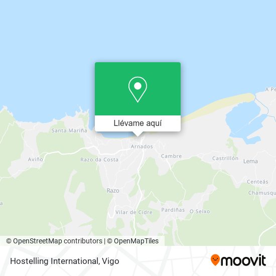 Mapa Hostelling International