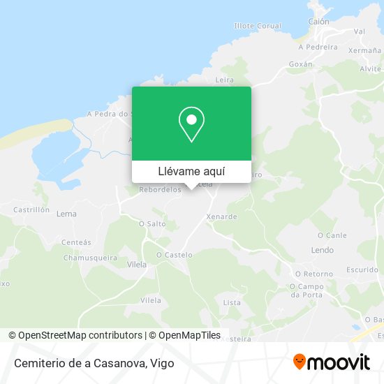 Mapa Cemiterio de a Casanova