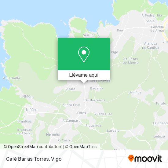 Mapa Café Bar as Torres