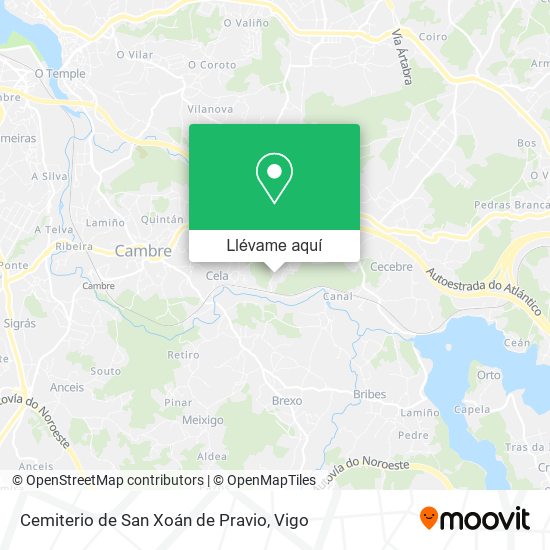 Mapa Cemiterio de San Xoán de Pravio