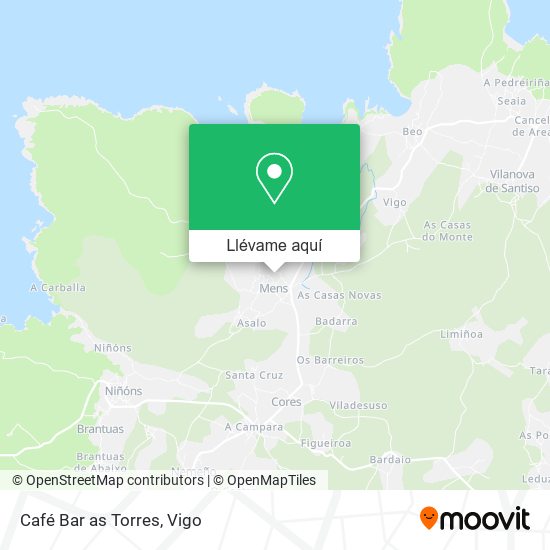Mapa Café Bar as Torres