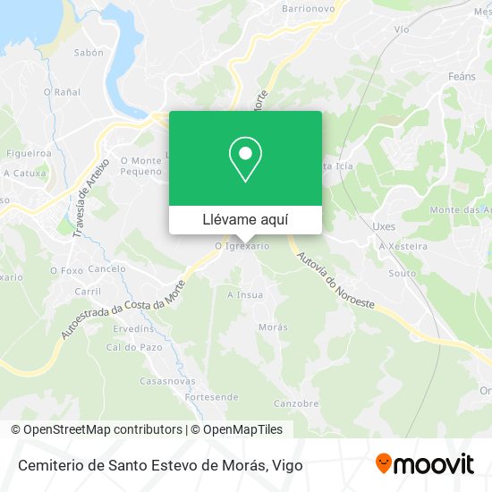 Mapa Cemiterio de Santo Estevo de Morás