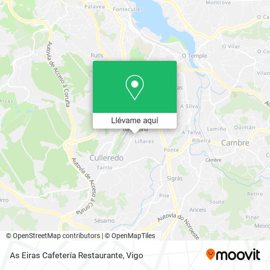 Mapa As Eiras Cafetería Restaurante