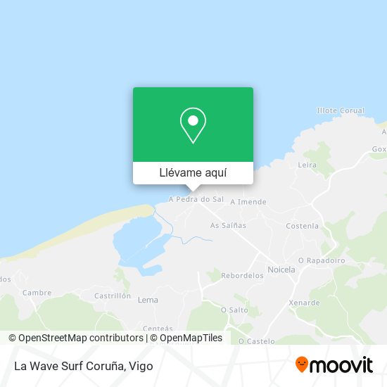 Mapa La Wave Surf Coruña
