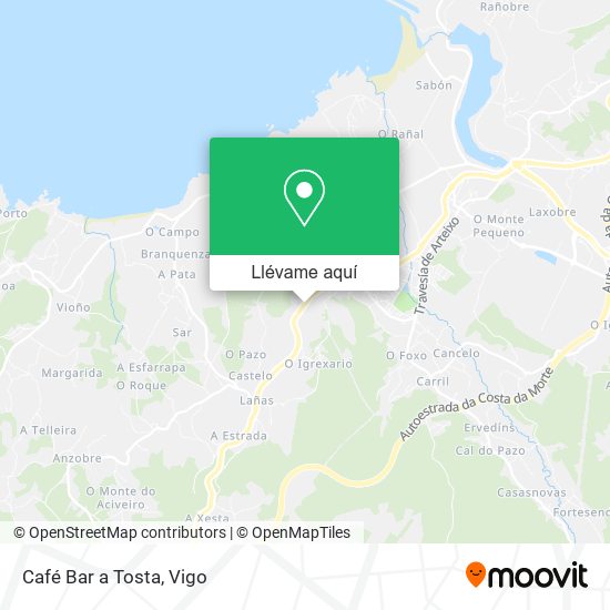 Mapa Café Bar a Tosta