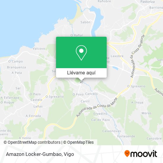 Mapa Amazon Locker-Gumbao