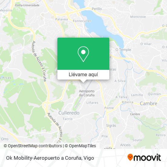 Mapa Ok Mobility-Aeropuerto a Coruña