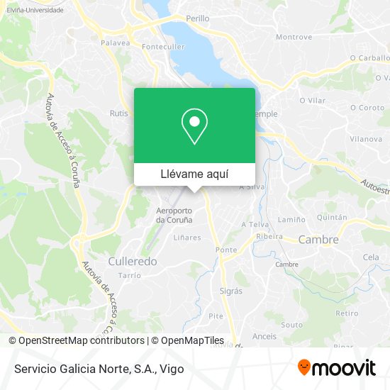 Mapa Servicio Galicia Norte, S.A.
