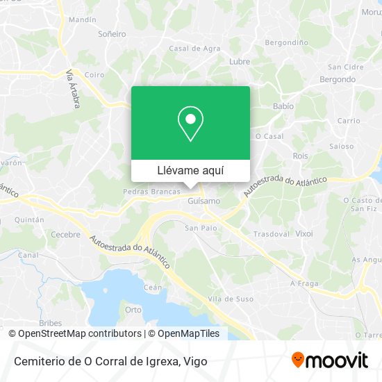 Mapa Cemiterio de O Corral de Igrexa