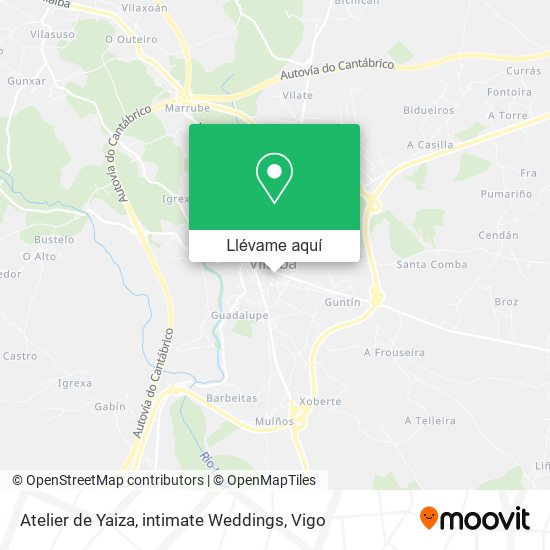 Mapa Atelier de Yaiza, intimate Weddings