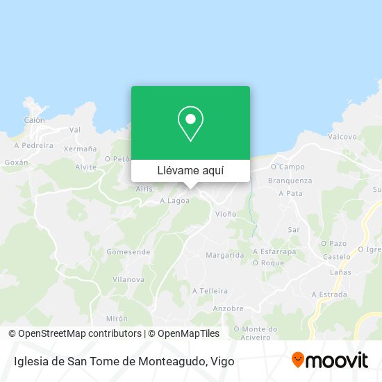 Mapa Iglesia de San Tome de Monteagudo