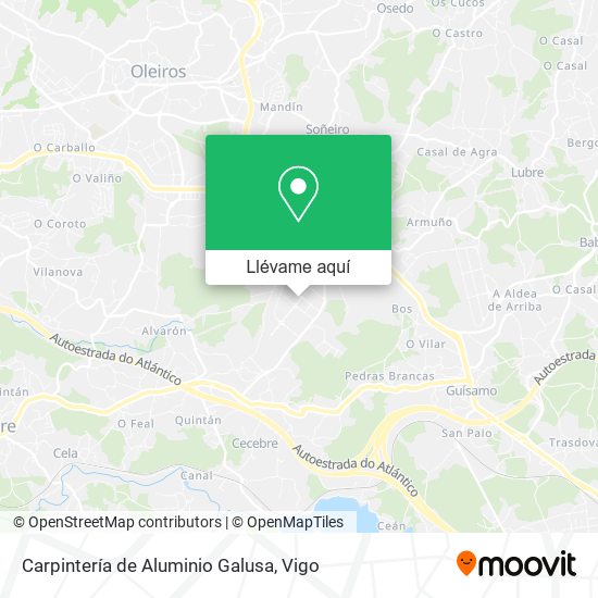 Mapa Carpintería de Aluminio Galusa