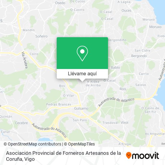 Mapa Asociación Provincial de Forneiros Artesanos de la Coruña