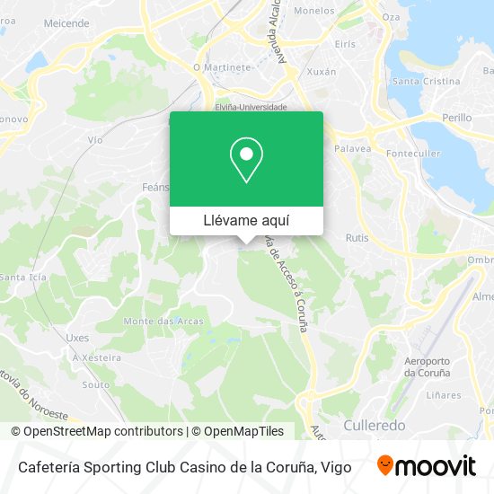 Mapa Cafetería Sporting Club Casino de la Coruña