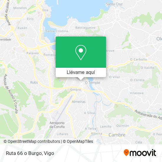 Mapa Ruta 66 o Burgo