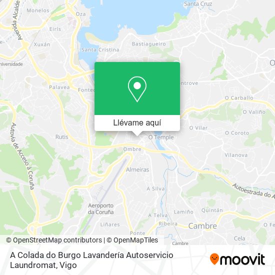 Mapa A Colada do Burgo Lavandería Autoservicio Laundromat