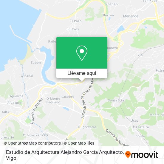 Mapa Estudio de Arquitectura Alejandro García Arquitecto