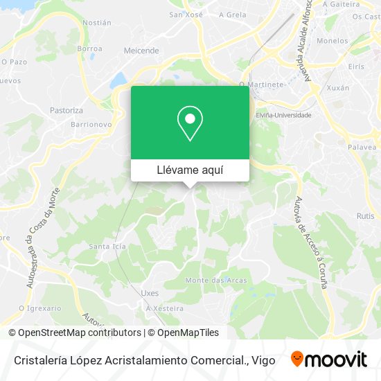 Mapa Cristalería López Acristalamiento Comercial.