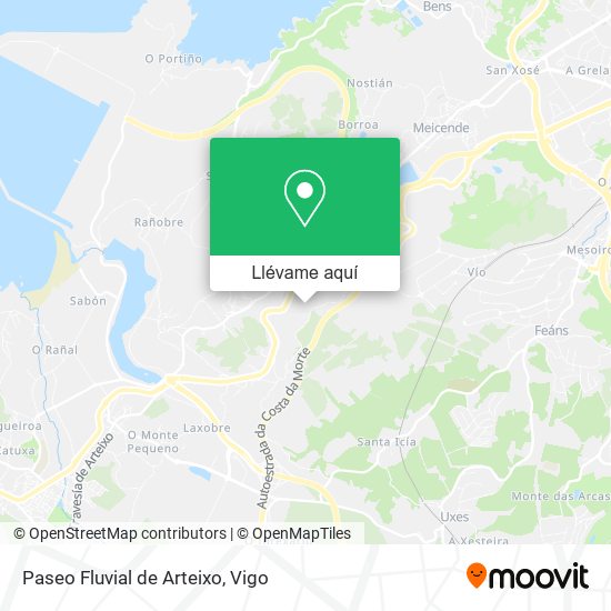 Mapa Paseo Fluvial de Arteixo