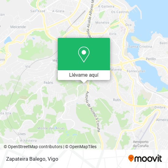 Mapa Zapateira Balego